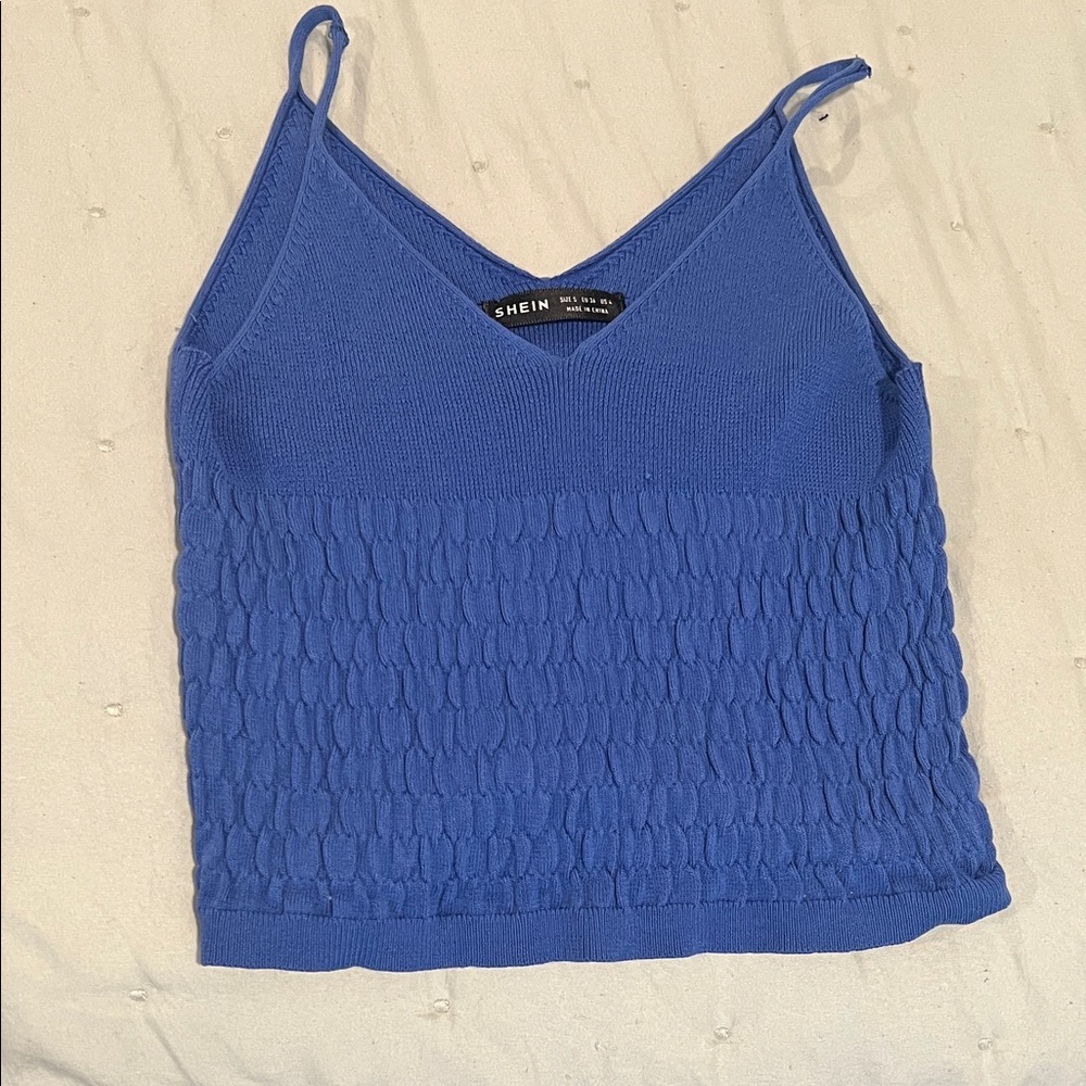 SHEIN Royal Blue Textured Camisole